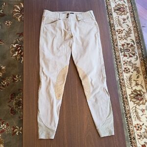 Women's Tan Equestrian-Style Riding Breeches